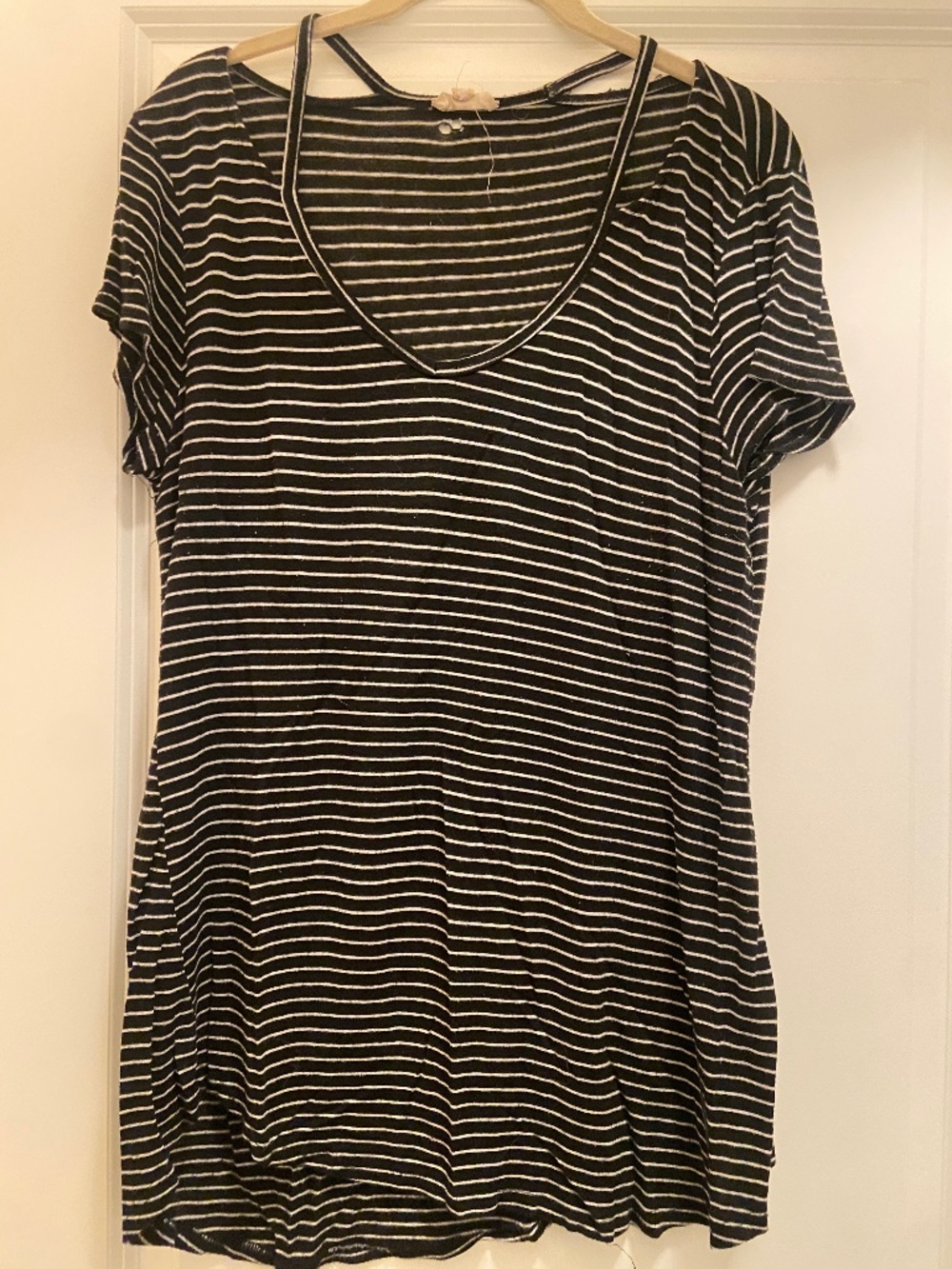 Women's striped t-shirt.